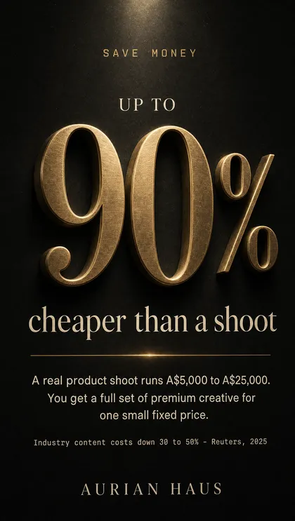 Up to 90% — cheaper than a shoot