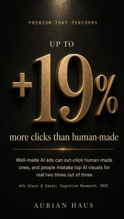 Up to 19% — more clicks than human-made